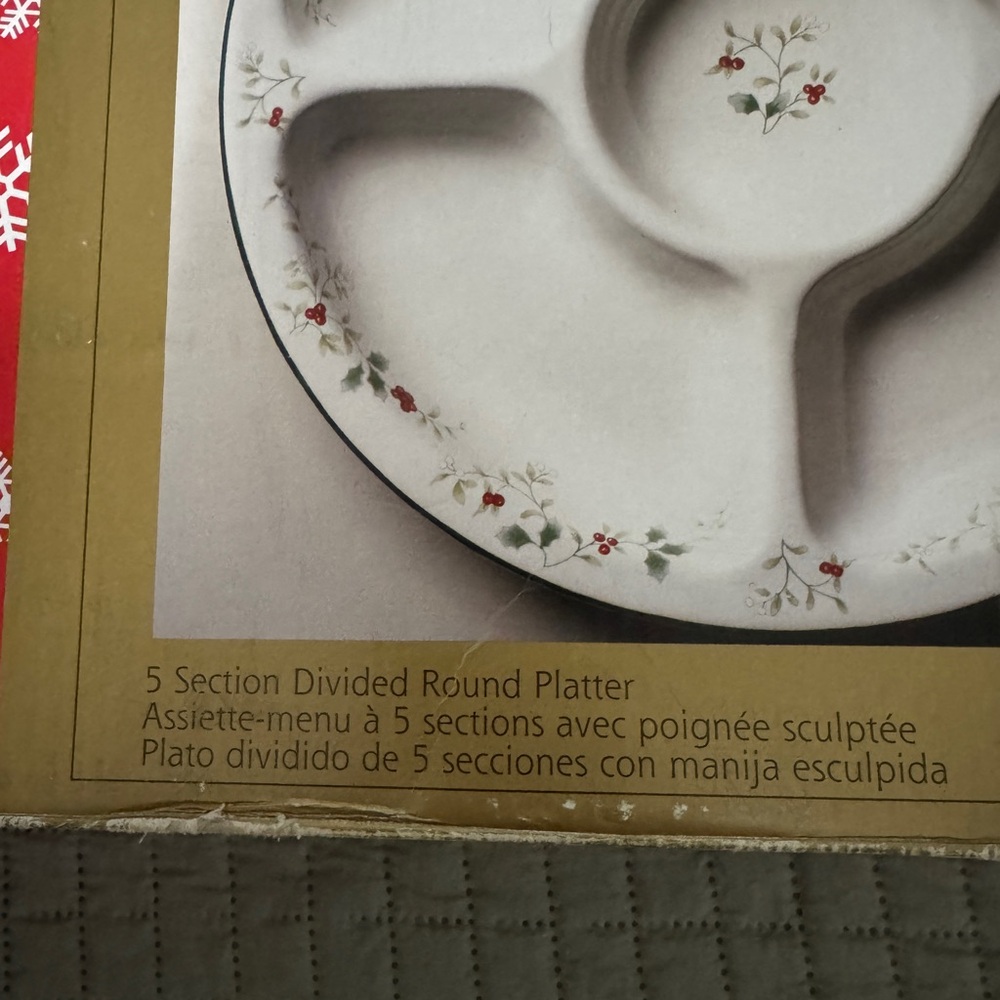 NWT NIB PFLATZGRAFF Vintage Winterberry 5 section serving platter. Appys Snacks - Picture 2 of 5